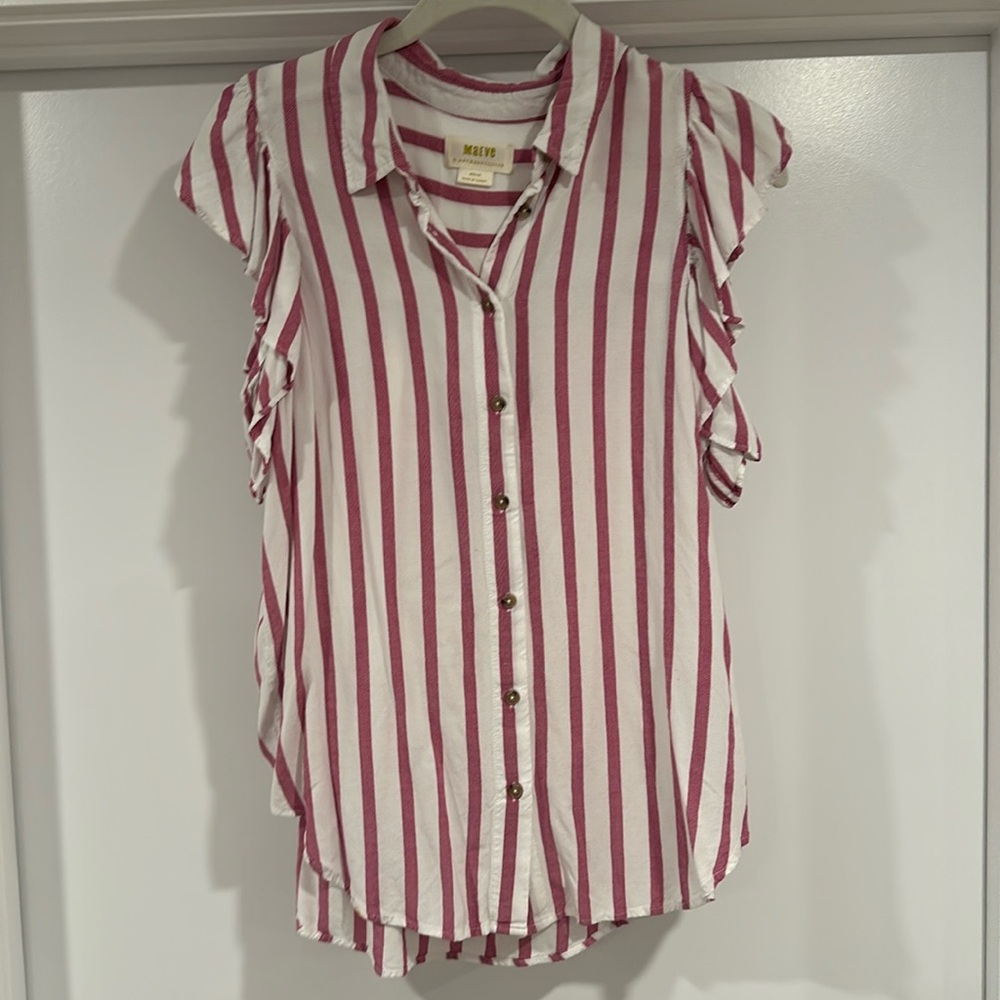 Maeve by Anthropologie short sleeve button down